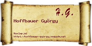 Hoffbauer György névjegykártya